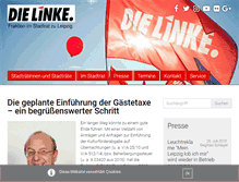 Tablet Screenshot of linksfraktion-leipzig.de